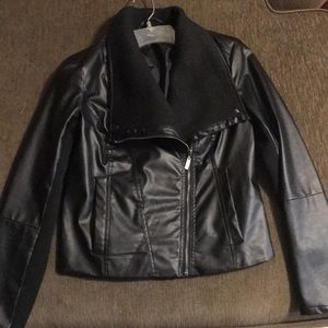 Black Faux Leather Jacket